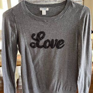 Womans Long Sleeve Thin Old Navy Sweater Gray